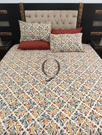 PC-1280: 4 Pillows Cotton Bed Sheet