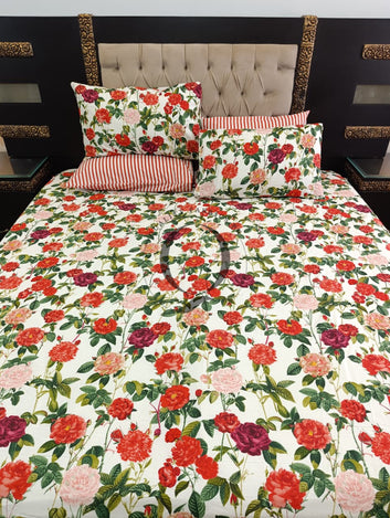 PC-1283: 4 Pillows Cotton Bed Sheet