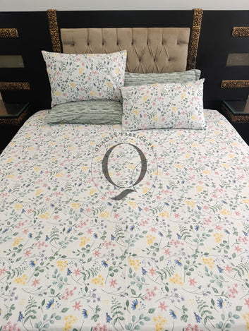 PC-1288: 4 Pillows Cotton Bed Sheet