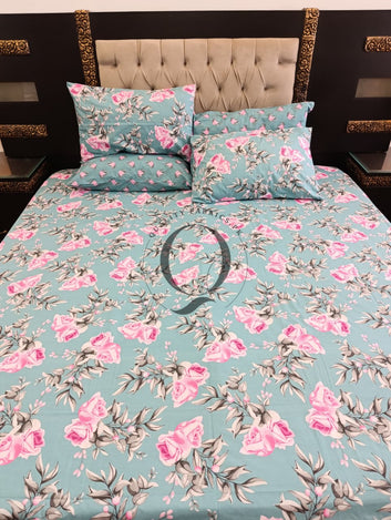 PC-1292: 4 Pillows Cotton Bed Sheet