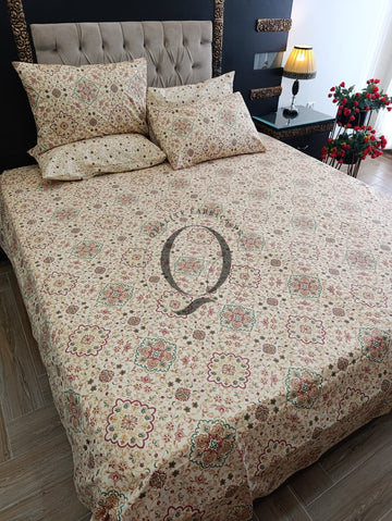 PC-1295: 4 Pillows Cotton Bed Sheet