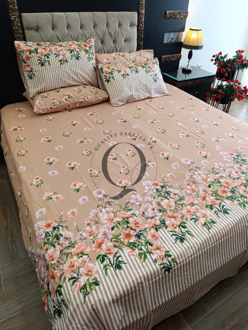 PC-1297: 4 Pillows Cotton Bed Sheet