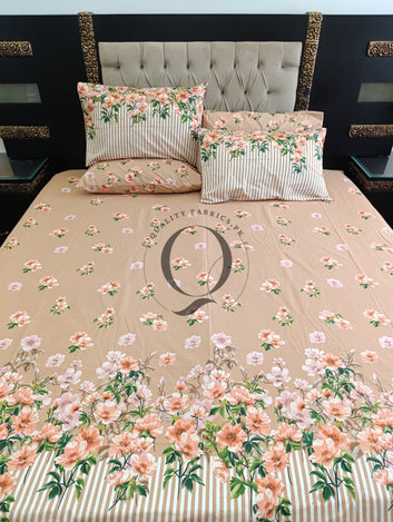 PC-1297: 4 Pillows Cotton Bed Sheet