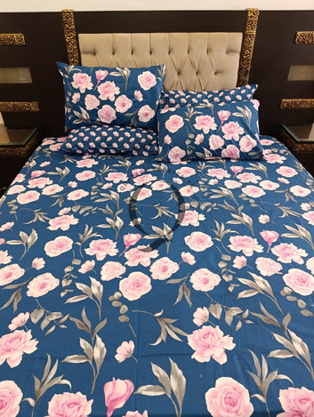 PC-1298: 4 Pillows Cotton Bed Sheet