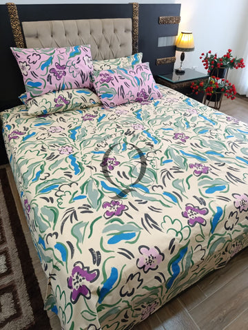 PC-1307: 4 Pillows Cotton Bed Sheet