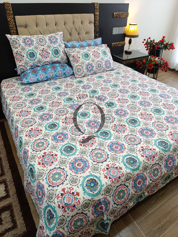 PC-1310: 4 Pillows Cotton Bed Sheet