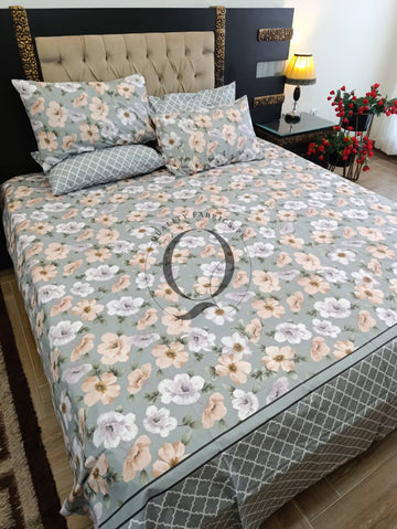 PC-1317: 4 Pillows Cotton Bed Sheet