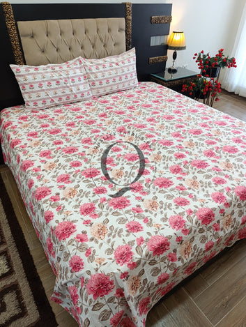 PC-1321: 4 Pillows Cotton Bed Sheet