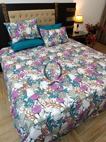 PC-1336: 4 Pillows Cotton Bed Sheet