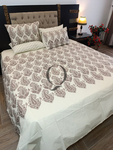 PC-1337: 4 Pillows Cotton Bed Sheet