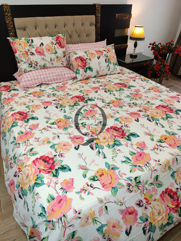 PC-1339: 4 Pillows Cotton Bed Sheet