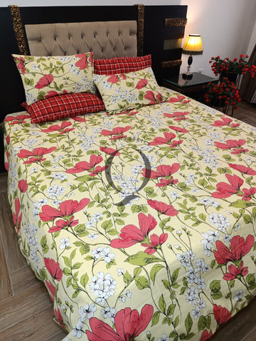 PC-1345: 4 Pillows Cotton Bed Sheet