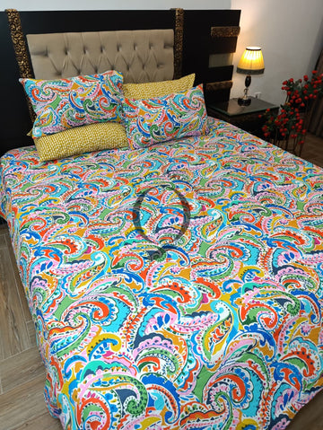 PC-1355: 4 Pillows Cotton Bed Sheet
