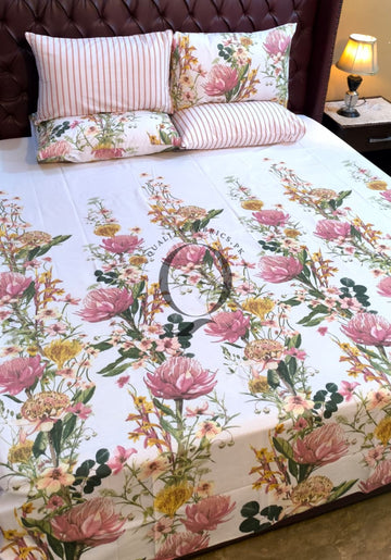 PC-1361: 4 Pillows Cotton Bed Sheet