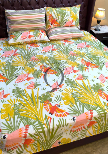 PC-1363: 4 Pillows Cotton Bed Sheet