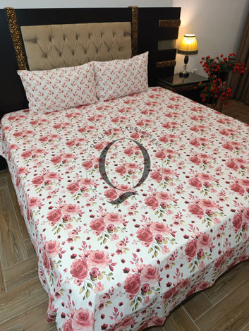 PC-1366: 4 Pillows Cotton Bed Sheet