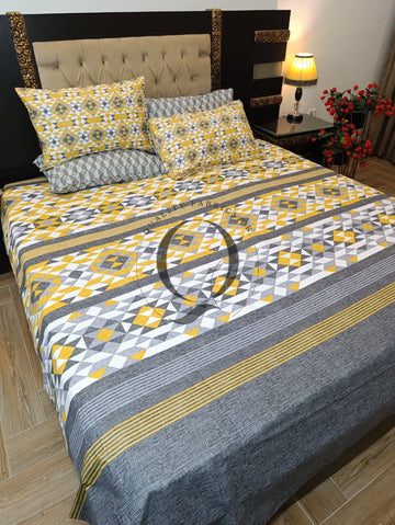 PC-1367: 4 Pillows Cotton Bed Sheet