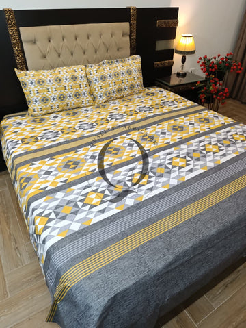 QF-2574: 3 Piece Cotton Bed Sheet