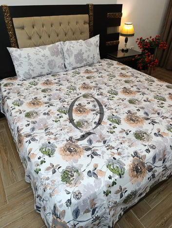 PC-1373: 4 Pillows Cotton Bed Sheet