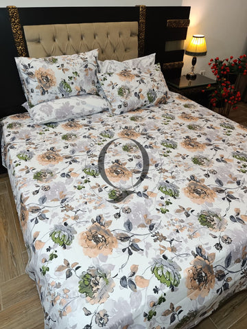 PC-1373: 4 Pillows Cotton Bed Sheet