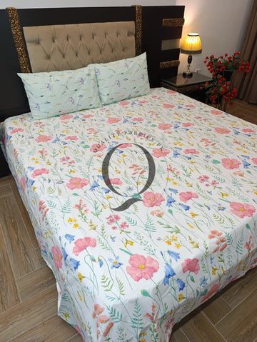 QF-2575: 3 Piece Cotton Bed Sheet