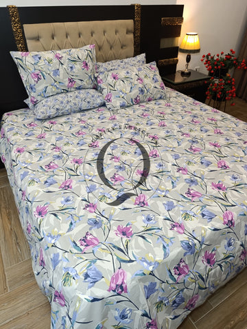 PC-1384: 4 Pillows Cotton Bed Sheet