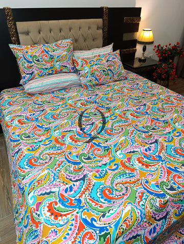 PC-1389: 4 Pillows Cotton Bed Sheet