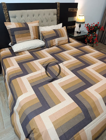 PC-1392: 4 Pillows Cotton Bed Sheet