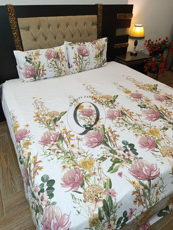PC-1397: 4 Pillows Cotton Bed Sheet