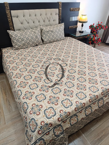 PC-1408: 4 Pillows Cotton Bed Sheet