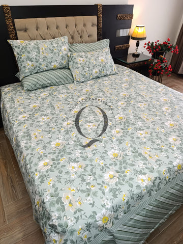 PC-1411: 4 Pillows Cotton Bed Sheet