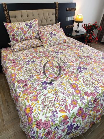 PC-1412: 4 Pillows Cotton Bed Sheet