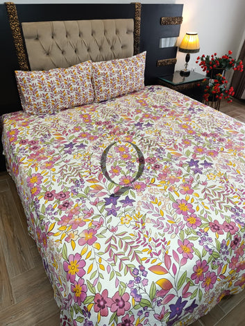 PC-1412: 4 Pillows Cotton Bed Sheet
