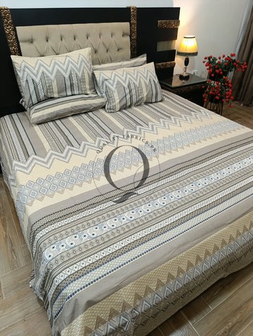 PC-1419: 4 Pillows Cotton Bed Sheet