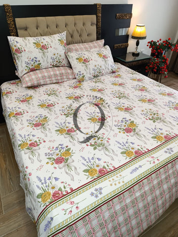 PC-1428: 4 Pillows Cotton Bed Sheet