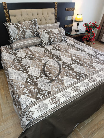 PC-1429: 4 Pillows Cotton Bed Sheet