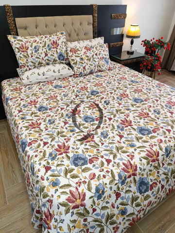 PC-1432: 4 Pillows Cotton Bed Sheet