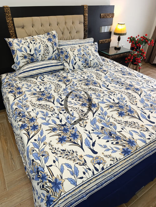PC-1434: 4 Pillows Cotton Bed Sheet