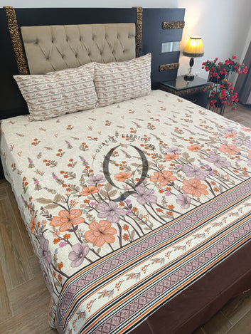 PC-1439: 4 Pillows Cotton Bed Sheet