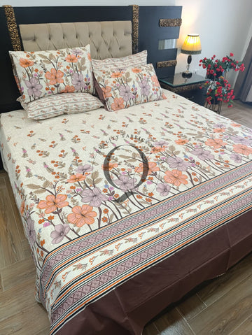 PC-1439: 4 Pillows Cotton Bed Sheet