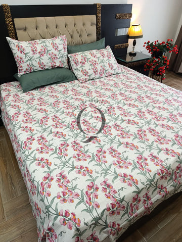 PC-1441: 4 Pillows Cotton Bed Sheet