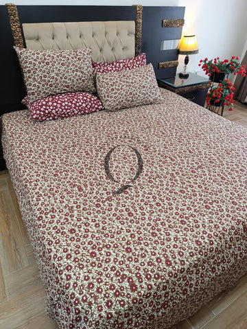 PC-1446: 4 Pillows Cotton Bed Sheet