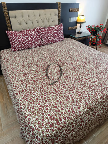 PC-1446: 4 Pillows Cotton Bed Sheet