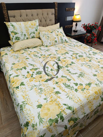 PC-1447: 4 Pillows Cotton Bed Sheet