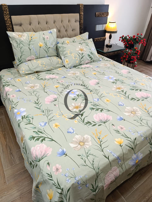 PC-1456: 4 Pillows Cotton Bed Sheet