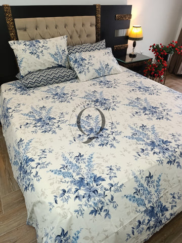 PC-1474: 4 Pillows Cotton Bed Sheet