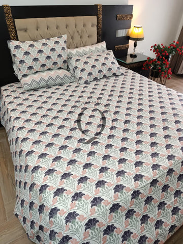 PC-1475: 4 Pillows Cotton Bed Sheet