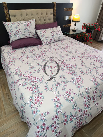 PC-1480: 4 Pillows Cotton Bed Sheet