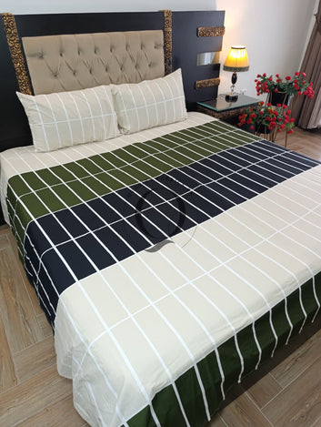 PC-1483: 4 Pillows Cotton Bed Sheet