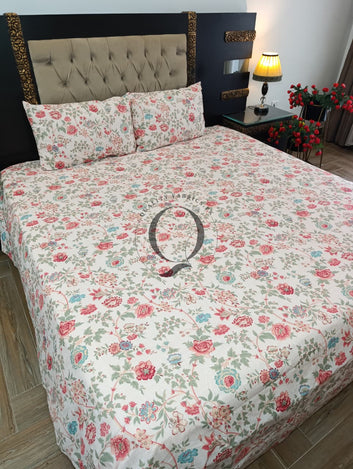 PC-1484: 4 Pillows Cotton Bed Sheet